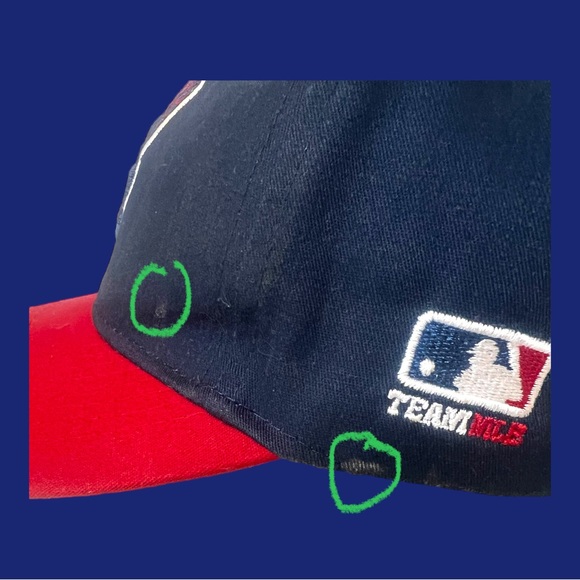 Old stock Cleveland indians chief wahoo YOUTH baseball cap SnapBack hat - Picture 7 of 9